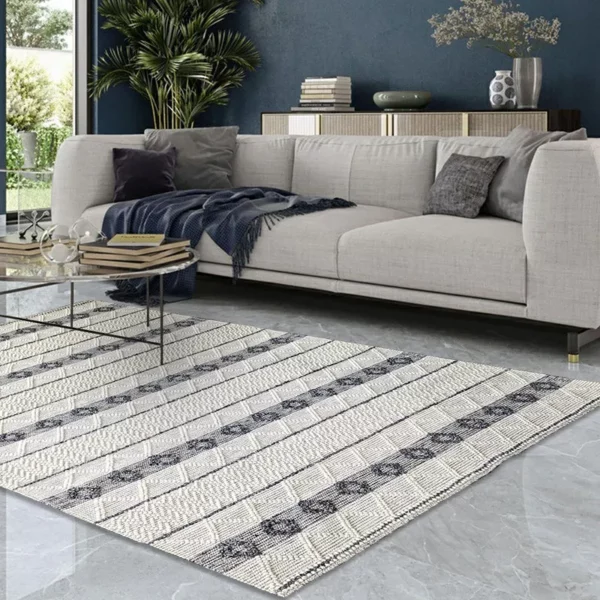 Ella 123 Ivory Modern Wool Rug