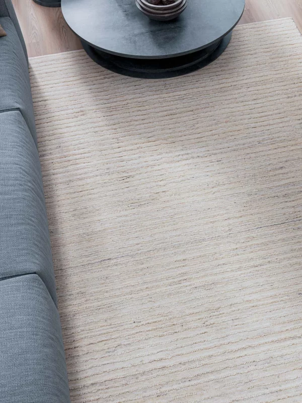 Cicero White Modern Wool Rug